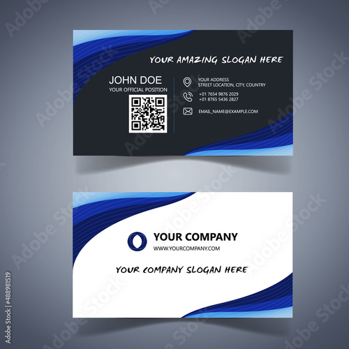 Modern business card template.Vector illustration