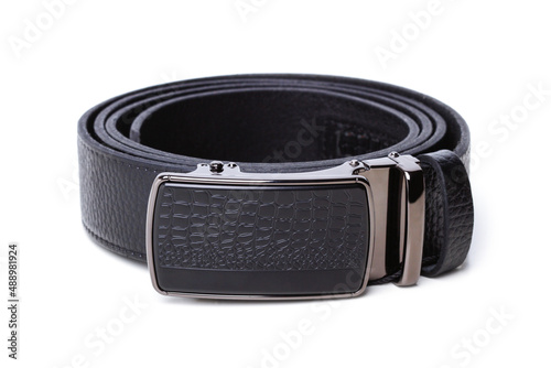 Obraz na płótnie Black leather belt