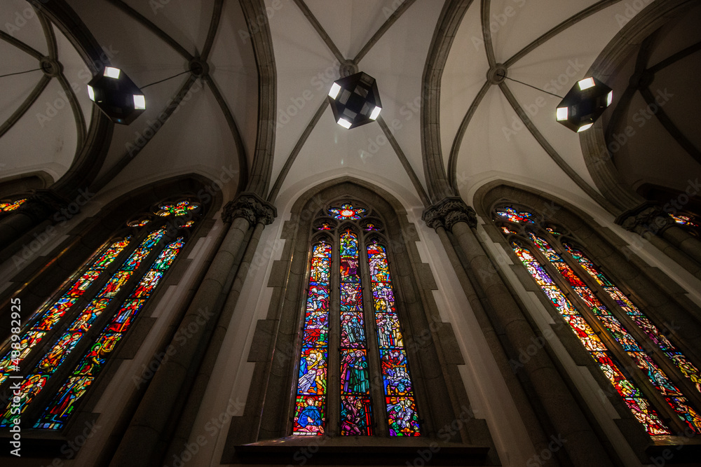 Obraz premium São Paulo, Brasil: Interior da Catedral da Sé, no centro de São Paulo