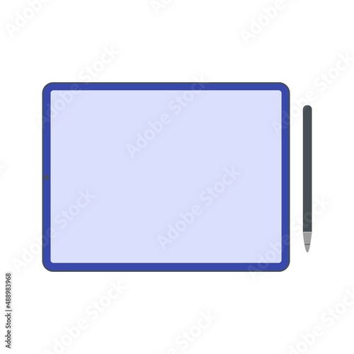 Tablet  with stylus pen.