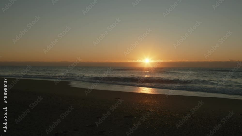 relaxing view of the ocean at sunrise