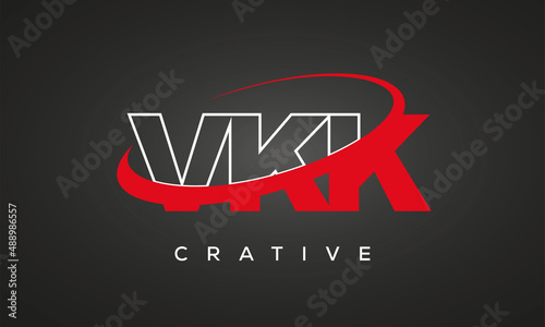 VKK letters creative technology logo design photo