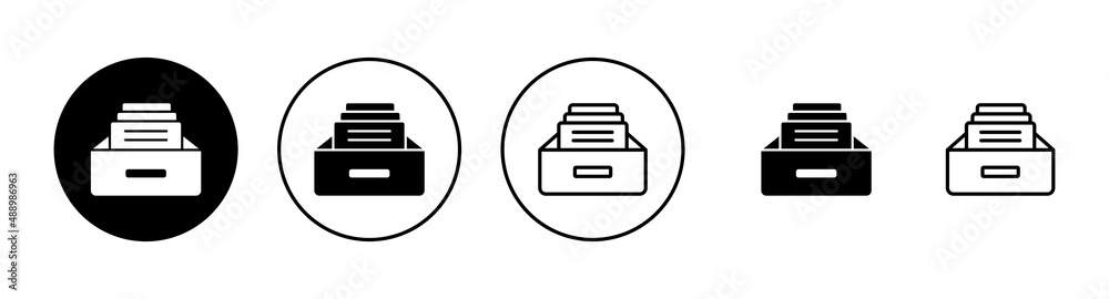 Archive folders icon set. Document vector icon. Archive storage icon. Archive folders icon set. Document vector icon. Archive storage icon.