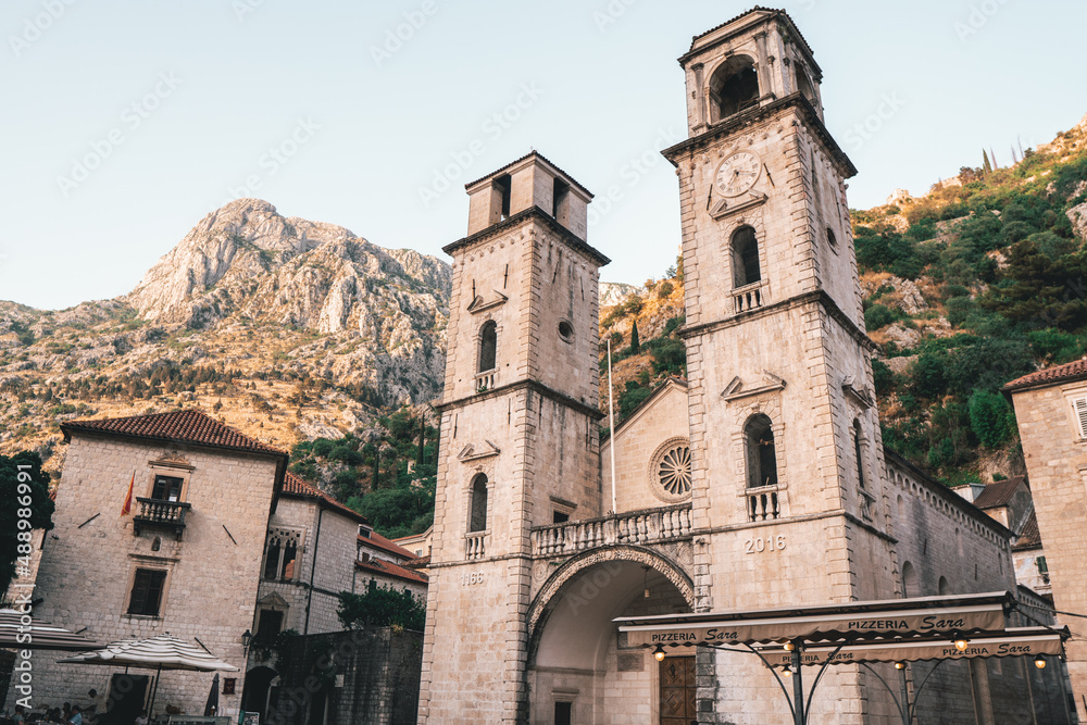 Gorgeous old town of Kotor and the main attraction - Katedrala Svetog Tripuna.