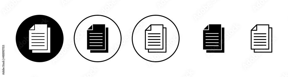 Document icons set. Paper sign and symbol. File Icon Document icons set. Paper sign and symbol. File Icon