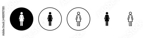 Female icons set. woman sign and symbol