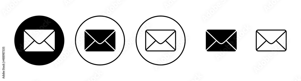 Mail icons set. email sign and symbol. E-mail icon. Envelope icon - obrazy, fototapety, plakaty 
