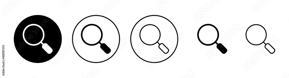 Search icons set. search magnifying glass sign and symbol Search icons set. search magnifying glass sign and symbol