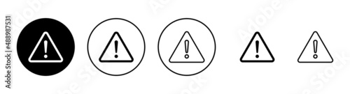 Free Download Exclamation danger icons set. attention sign and symbol. Hazard warning attention sign - GFXLoad