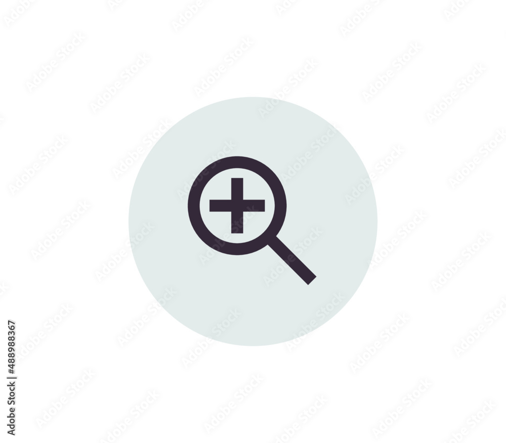 Magnifying glass and search icon flat vector illustration.
Magnifying glass and search icon flat vector illustration.