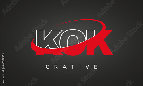 KOK letters creative technology logo design