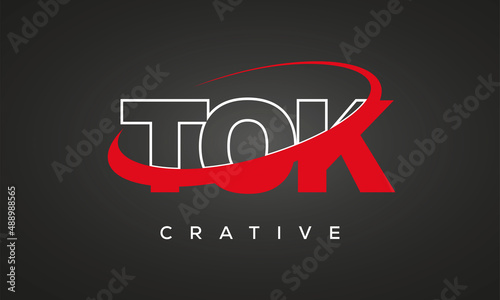 TOK letters creative technology logo design