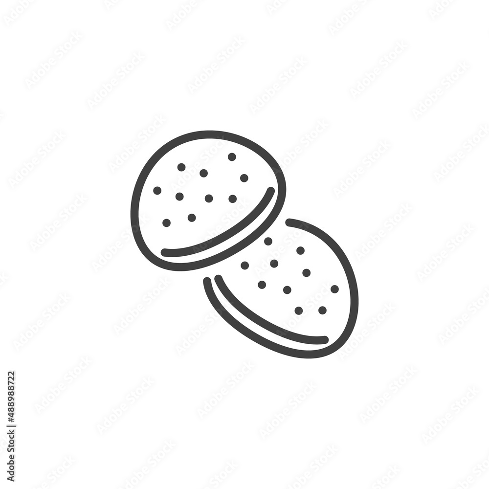 Sweet buns line icon