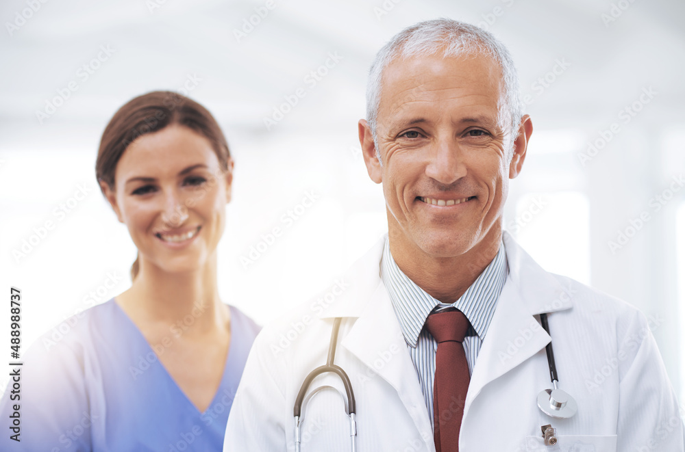 Theyll provide you with the best care possible. Portrait of two friendly medical professionals. Theyll provide you with the best care possible. Portrait of two friendly medical professionals.
