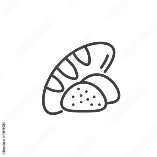 Bakery bread line icon