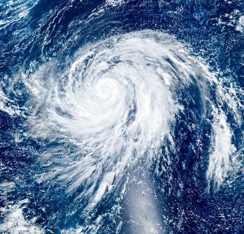 Aerial view of Super Typhoon Hagibis, Spinning in the western Pacific Ocean, typhoon grew from a tropical storm to category 5 storm, Northern Mariana Islands. Elements of this image furnished by NASA photo