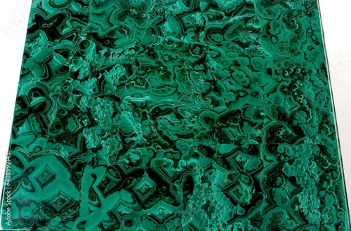 The sample of a surface of the polished malachite