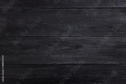 Black Wooden Background Texture Board