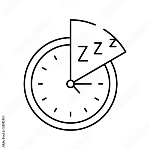 sleep restriction line icon vector illustration