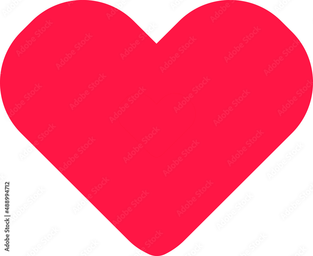 red heart vector icon on white background