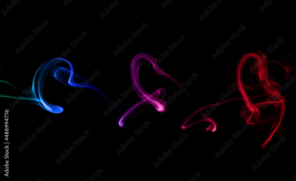 Obraz premium Colorful abstract rainbow smoke. 