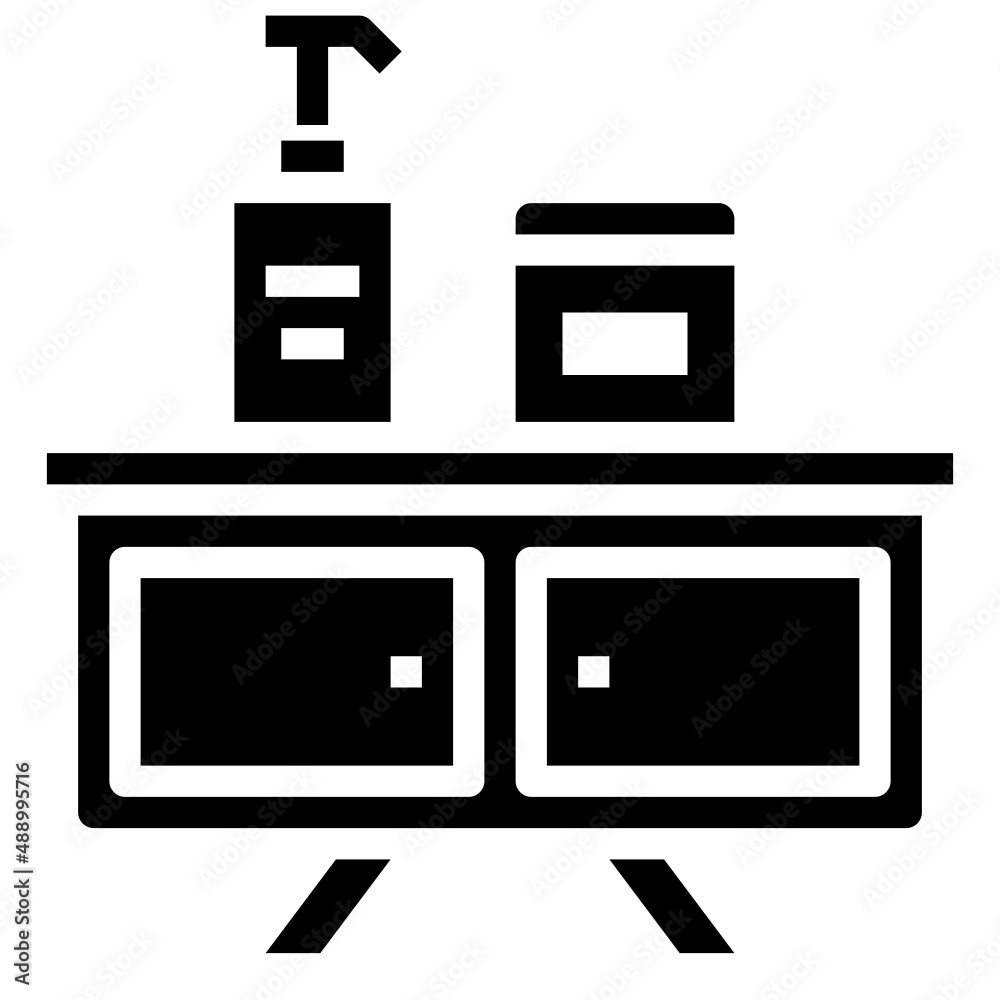 CUPBOARD glyph icon,linear,outline,graphic,illustration