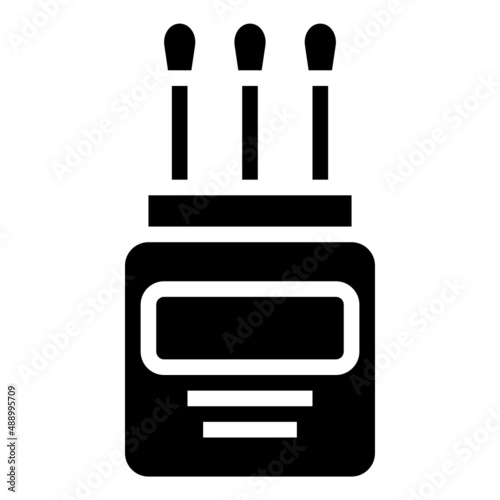 COTTON SWABS glyph icon,linear,outline,graphic,illustration