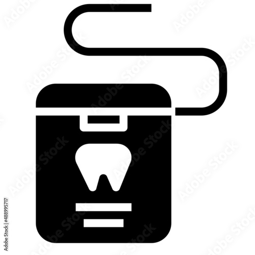 DENTAL FLOSS glyph icon,linear,outline,graphic,illustration