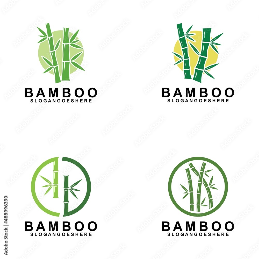 Fototapeta premium Bamboo Logo Template Design Vector, Emblem, Design Concept, Creative Symbol, Icon