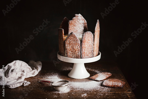Gingerbread Village Cake