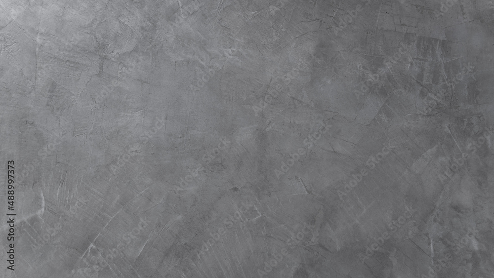 Naklejka premium Empty gray cement wall room background interiors with soft light well editing text present on free space backdrop