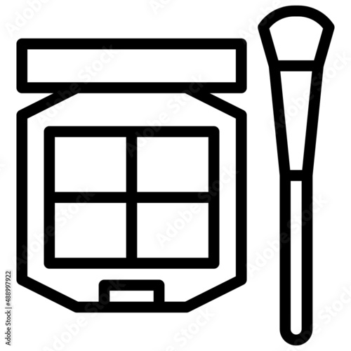 EYESHADOW line icon,linear,outline,graphic,illustration