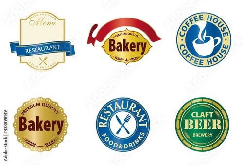 エンブレム　ロゴマーク　イラストセット