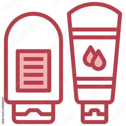 PRIMER red line icon,linear,outline,graphic,illustration