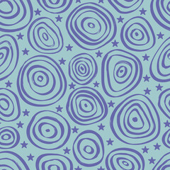 Wandcirkels Pantone 2022 very peri Naadloos cirkelpatroon in Very Peri  © Jam.ilia