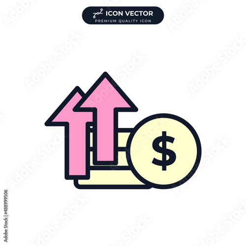 profit icon symbol template for graphic and web design collection logo vector illustration