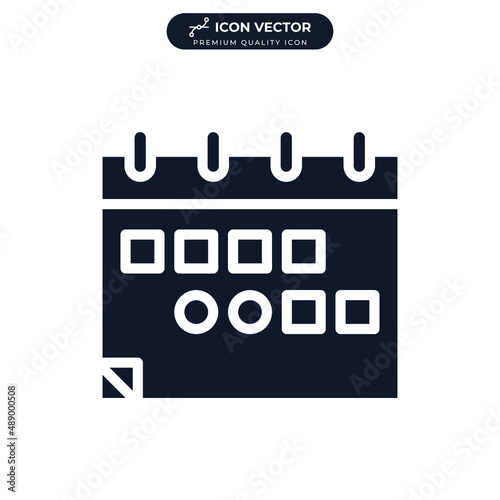 calendar icon symbol template for graphic and web design collection logo vector illustration