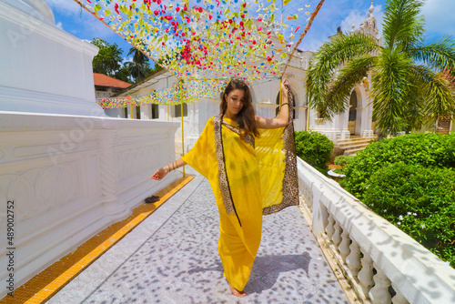 model saree shooting of a women in sri lanka 