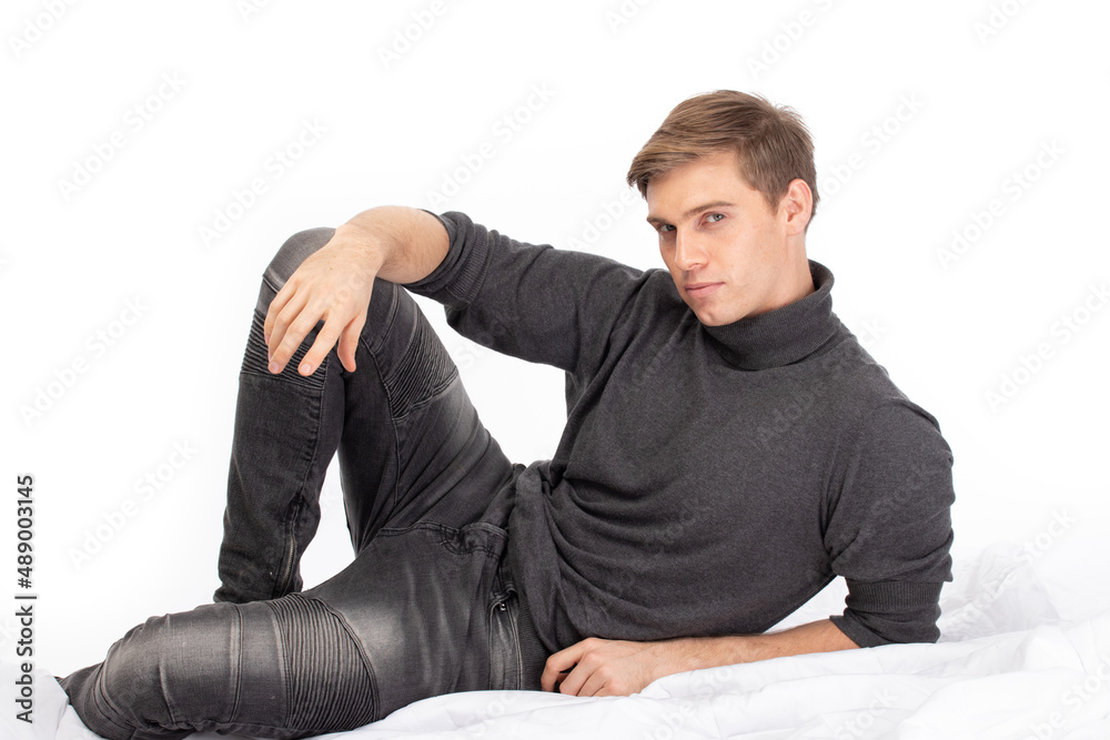 Portrait of handsome young man fashion concept. Handsome man is looking smart guy in autumn or winter season fashion concept isolated on white background. Portrait of handsome young man fashion concept. Handsome man is looking smart guy in autumn or winter season fashion concept isolated on white background.