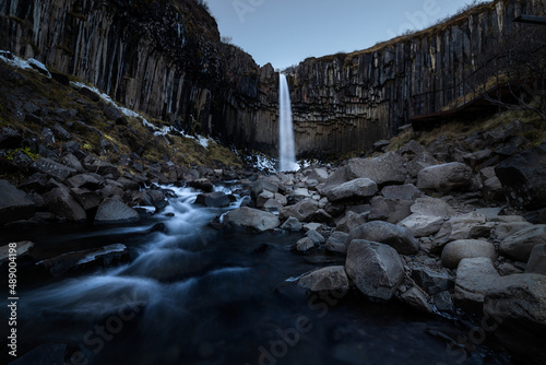 Svartifoss waterfall in the Skaftafell National Park, Iceland
