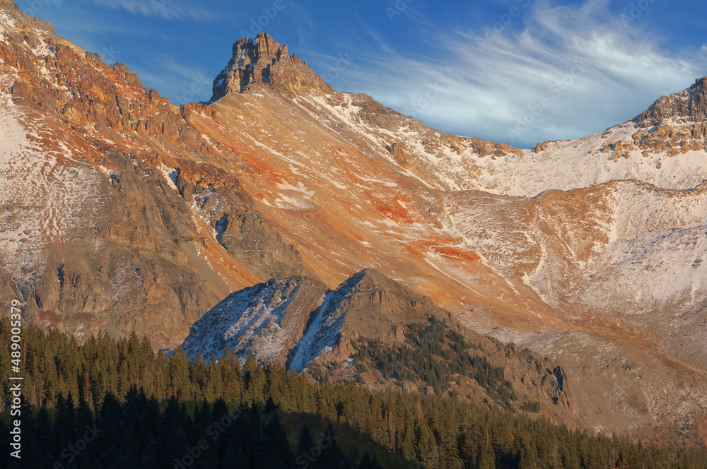 Autumn landscape near sunset of the San Juan Mountain Range, Lizard Head Pass, Colorado, USA Autumn landscape near sunset of the San Juan Mountain Range, Lizard Head Pass, Colorado, USA