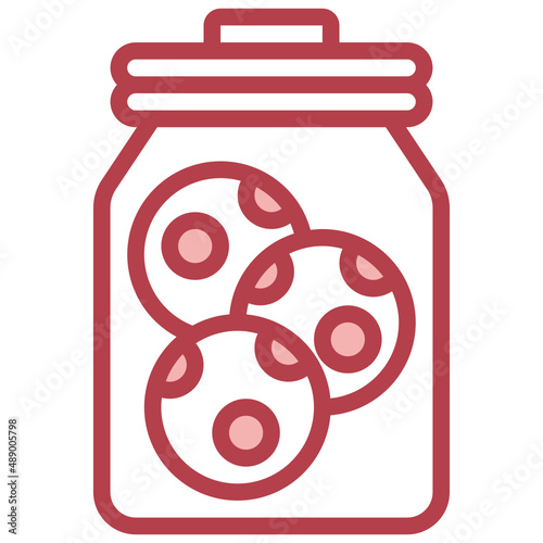 COOCKIES red line icon,linear,outline,graphic,illustration photo