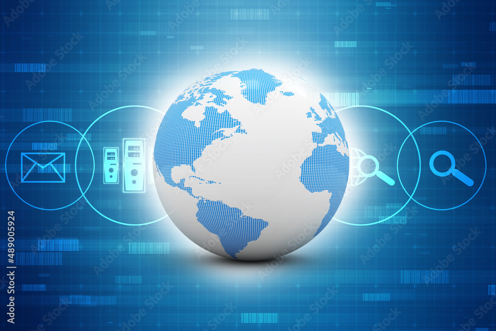 3d illustration of Data sharing concept