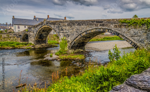 Three Arch Stone Bridge Llanrwst, North Wales, UK.
