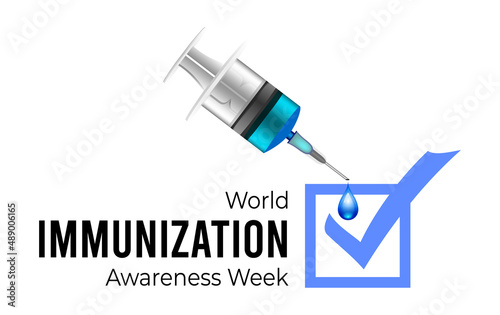 World Immunization Awareness Month. Vector