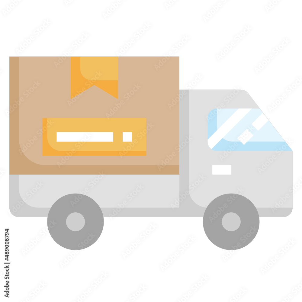 DELIVERY flat icon,linear,outline,graphic,illustration