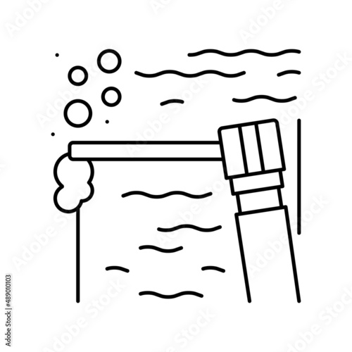 spot welding line icon vector illustration