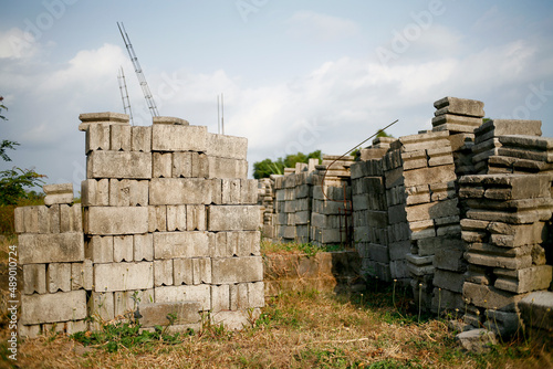 Concrete block stacks