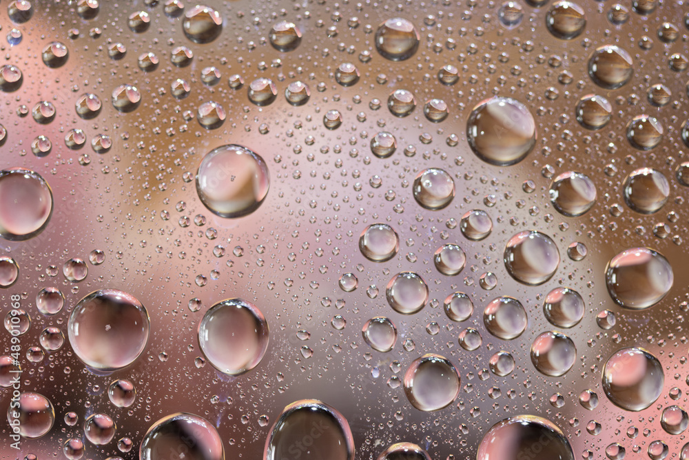 Water droplets on glass as background