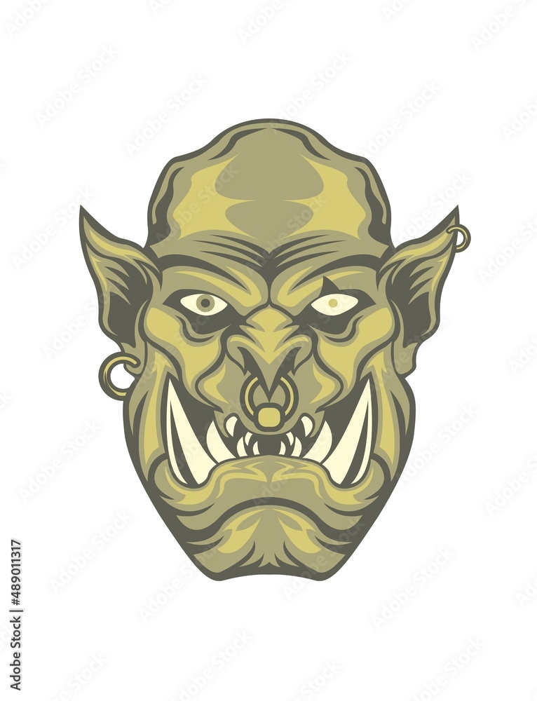 Orc Head illustration Orc Head illustration
